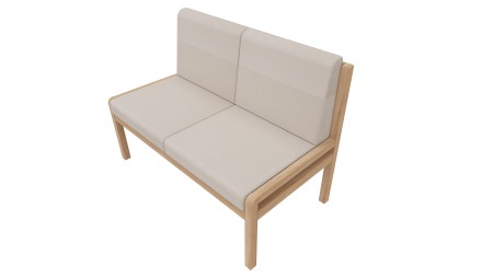 Banquette Noé 2 places sans accoudoirs